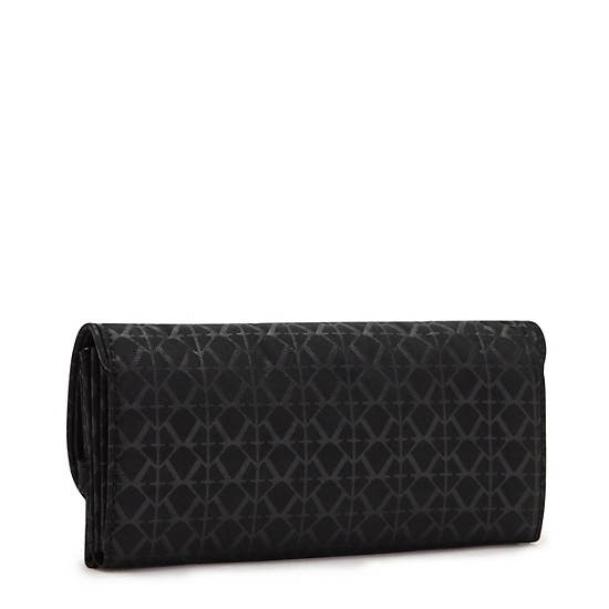 Portefeuilles Kipling Money Land Printed Snap Wallet Noir | FR 1035EB